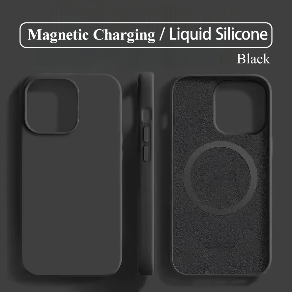 (Iphone15promax) Silicone Case With Magsafe For Iphone- Black 729270610787