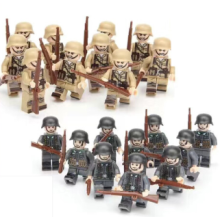 (20pcs-G) War II the British and German armies Desert Military Sodiers Weapons Minifigures Kids Toys Gifts