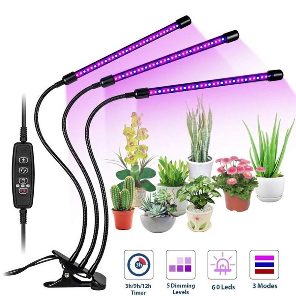 (black, 3 Light for USE) Usb Full Spectrum Led Plant Grow Light Bulb Dc5v For Indoor Plants Flower Led Grow Lights Spot Lamp