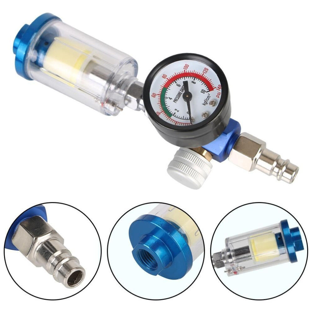 Oil-water Separator Filter Spray Gun Air Regulator Gauge Pneumatic Tools For Airbrush Air Pressure Adjustment Eu Adapter 1/4" Thread