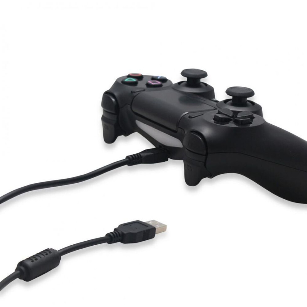 (black) 300cm Charging Cable for PS4 Controller USB Charger Wireless Joystick Game Lead