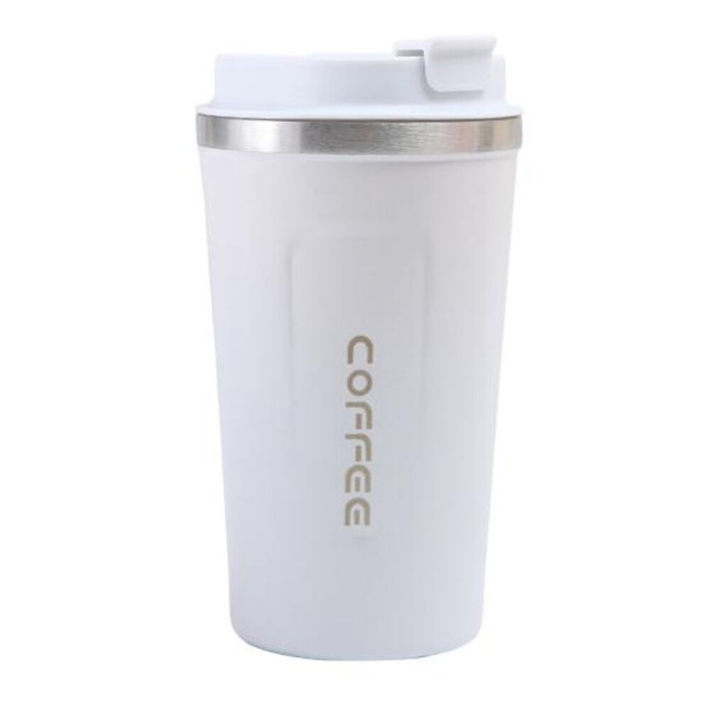 (white, 500ML) Coffee Cup Food Grade Drinkware Easy Cleaning Unique Double Wall Vacuum Camping Outdoor Tableware