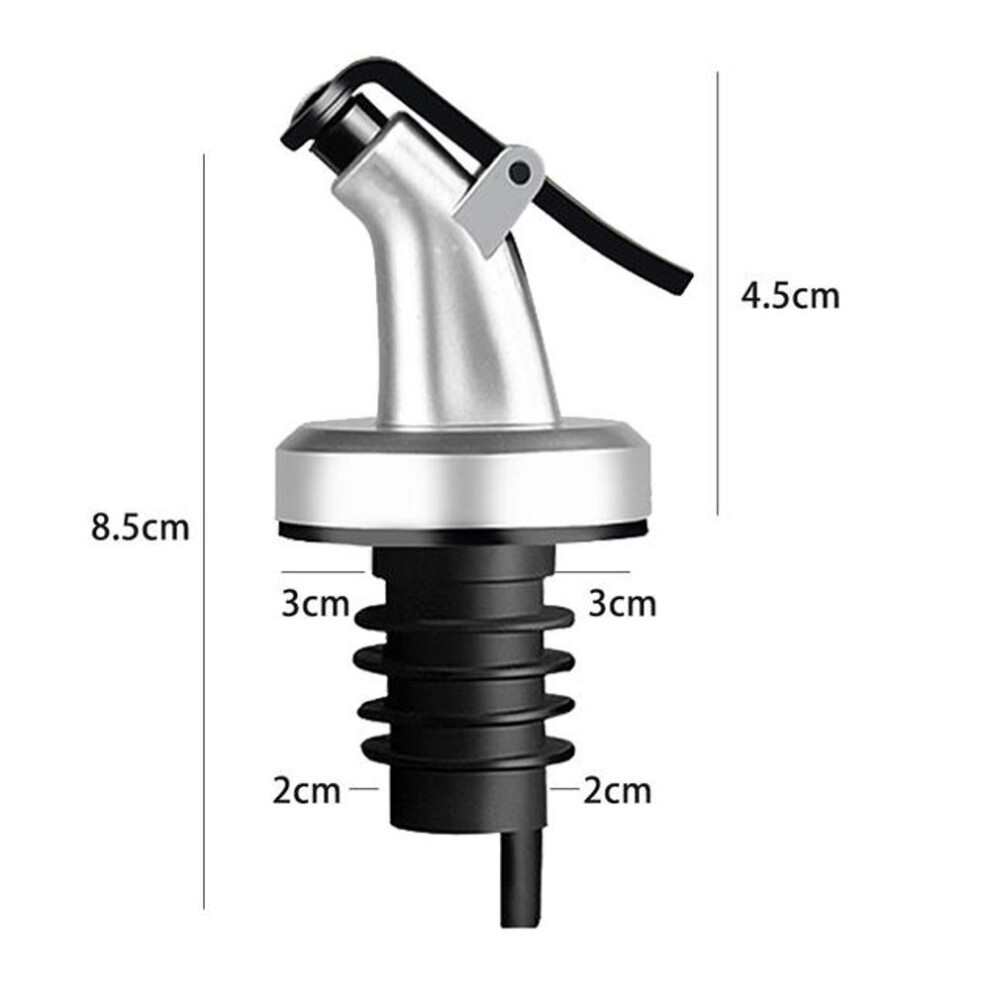 (black) Olive Oil Bottle Sprayer Wine Pourer Sauce Boat Nozzle Liquor Oil Dispenser Abs Lock Leak-proof Plug Bottle Stopper Kitchen Tool