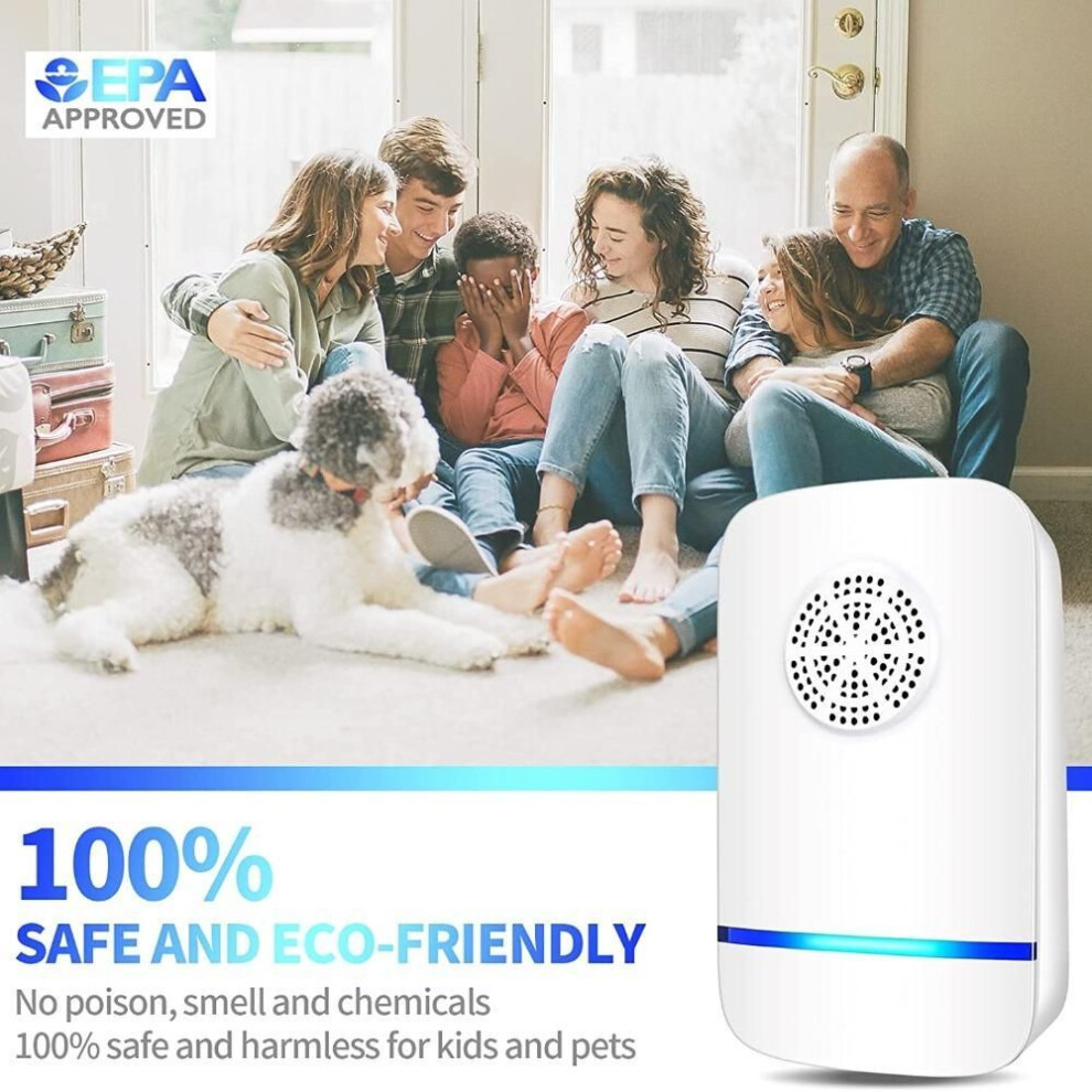 (UK Plug) Electronic Ultrasonic Pest Repeller  Pest Control Insects, Roaches, Mice, Spiders, Ants, Bugs, And Mosquitoes Home Safe And Effective Pest Repellent