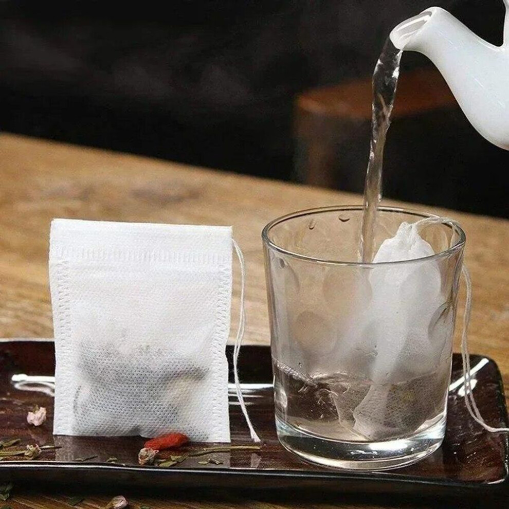 (5*7cm) 100pcs Disposable Tea Filter Bags Non-woven Fabric Tea Bag With Drawstring Kitchen Filter Paper For Coffee Herb Loose Tea