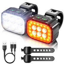 (Set)Q6 Fahrradlicht-Set Vorder- und Rücklicht LED USB wiederaufladbar IP65 Nachts Straßenverkehrssicherheit Radfahren