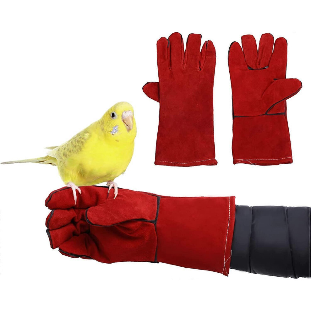 Konhill (As Show, One Size) Bird Training Anti-Scratch/Bite Gloves For Parakeets Cockatiels Conures Lovebirds Parrotlets Finch Macaw African Budgies Parakeet