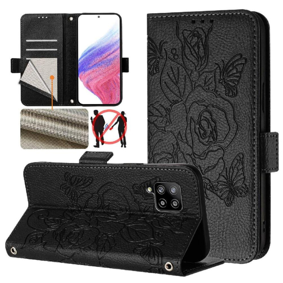 (Black) Case For Samsung Galaxy A42 5G Pu Leather Magnetic Wallet With Credit Card Slot Black 764549513161