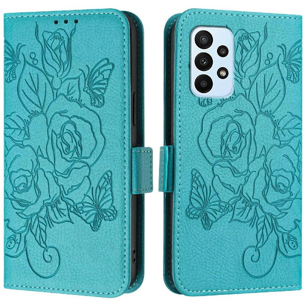 (Light ) Case For Samsung Galaxy M13 4G With Credit Card Slot Pu Leather Magnetic Wallet Blue 764549514090