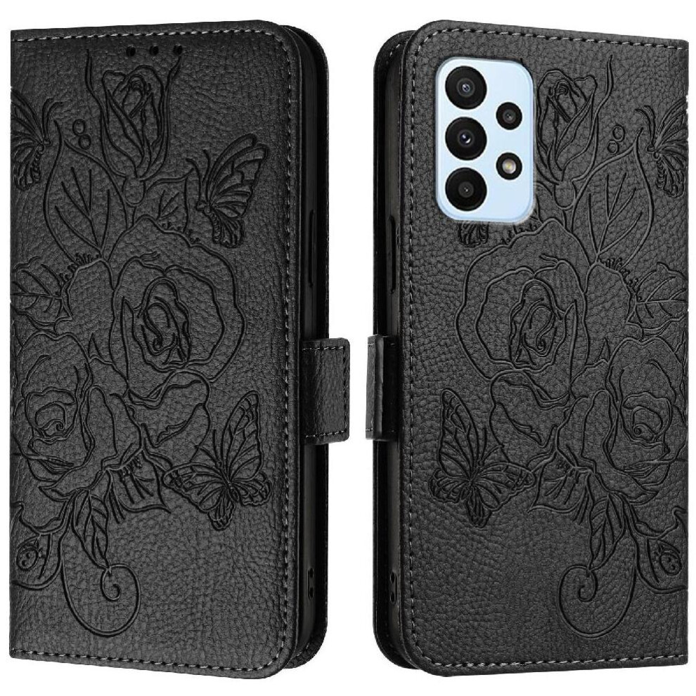 (Black) Case For Samsung Galaxy M13 4G With Credit Card Slot Pu Leather Magnetic Wallet Black 764549514120