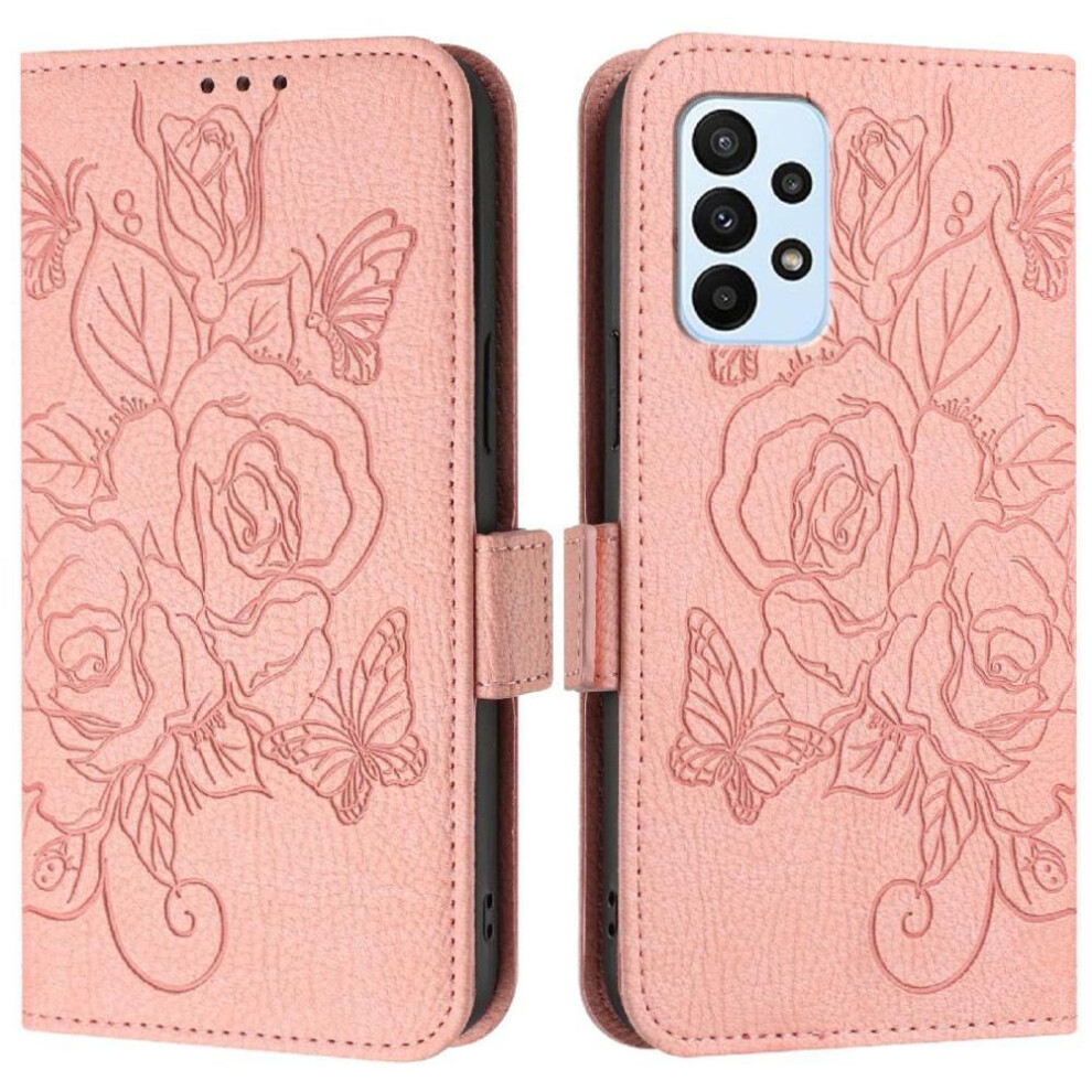 (Pink) Case For Samsung Galaxy M13 4G With Credit Card Slot Pu Leather Magnetic Wallet Pink 764549514106