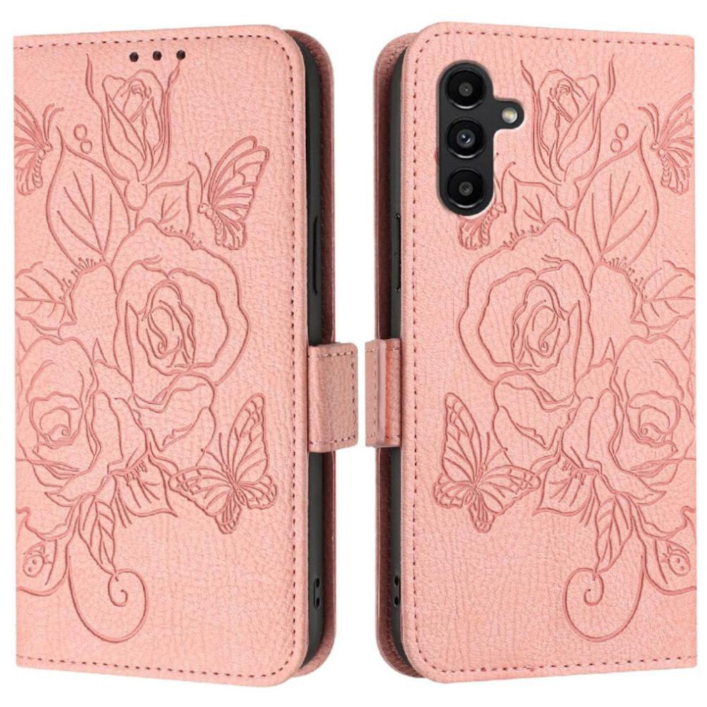 (Pink) Case For Samsung Galaxy M13 5G Magnetic Wallet Pu Leather With Credit Card Slot Pink 764549514281