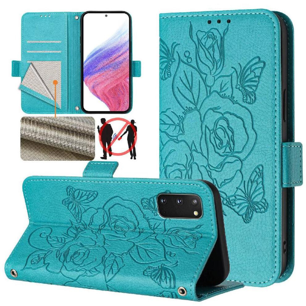 (Light ) Case For Samsung Galaxy S20 Fe 2022 Pu Leather With Credit Card Slot Magnetic Wallet Blue 764549514755