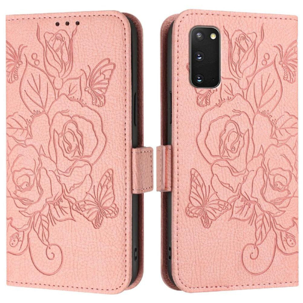 (Pink) Case For Samsung Galaxy S20 Fe 5G Magnetic Wallet Pu Leather With Credit Card Slot Pink 764549514823