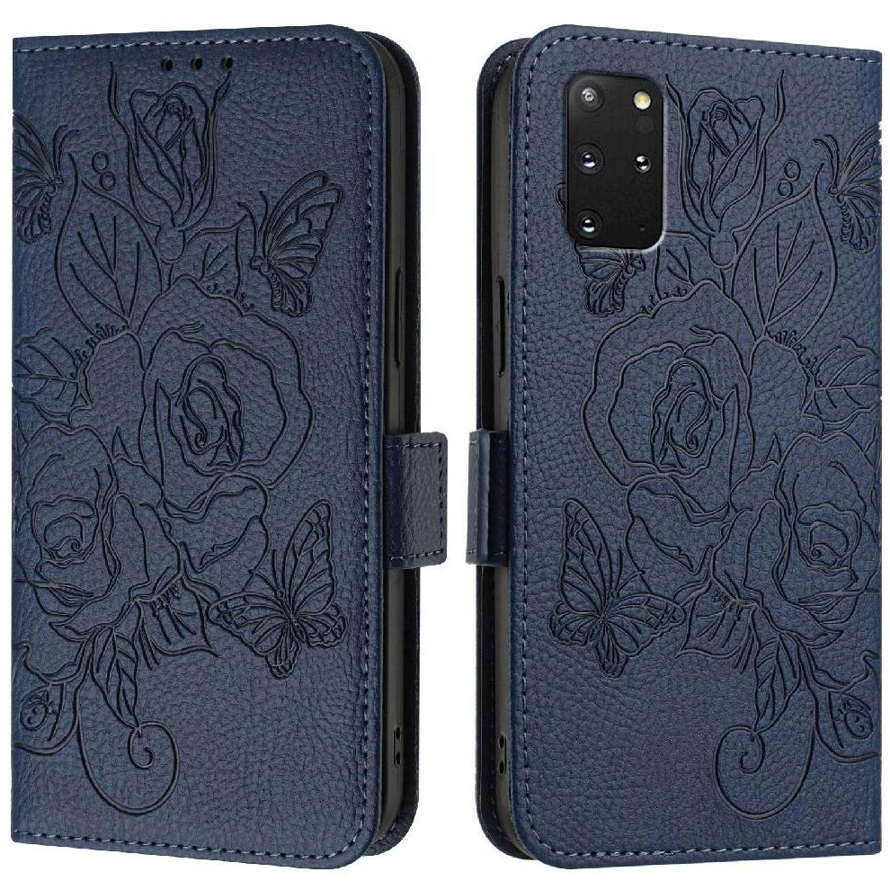 (Dark ) Case For Samsung Galaxy S20 Plus 5G With Credit Card Slot Magnetic Wallet Pu Leather Blue 764549514892