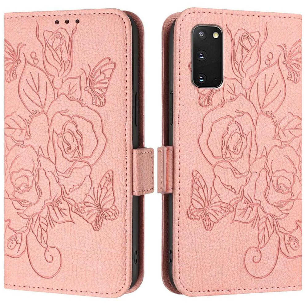 (Pink) Case For Samsung Galaxy S20 Magnetic Wallet With Credit Card Slot Pu Leather Pink 764549515066