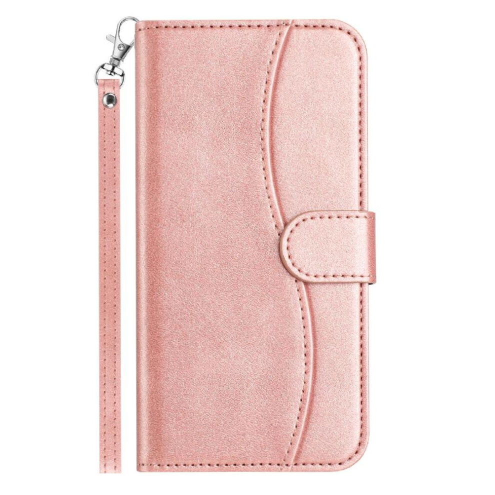 (Rose ) Flip Case For Samsung Galaxy A54 5G Wrist Strap Shockproof Pu Leather Card Slots Holder Colorful Gold 764549516421