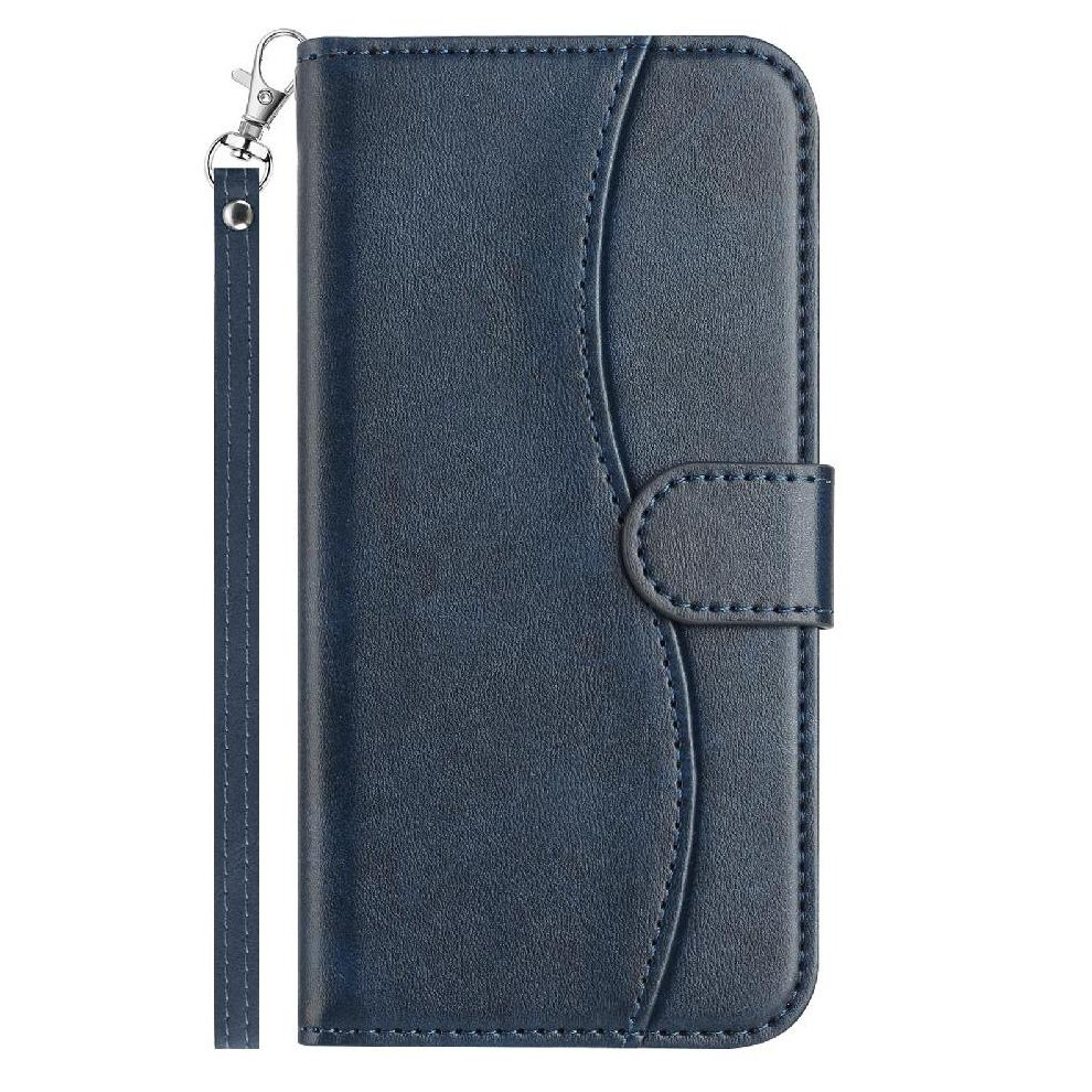 (Blue) Flip Case For Samsung Galaxy A54 5G Wrist Strap Shockproof Pu Leather Card Slots Holder Colorful Blue 764549516469