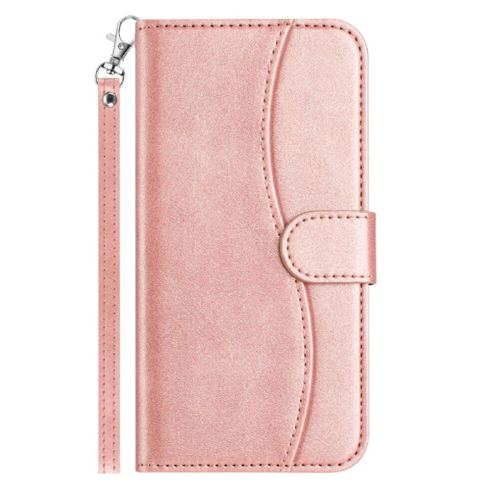 (Rose ) Flip Case For Samsung Galaxy A34 5G Pu Leather Shockproof Colorful Wrist Strap Card Slots Holder Gold 764549516483