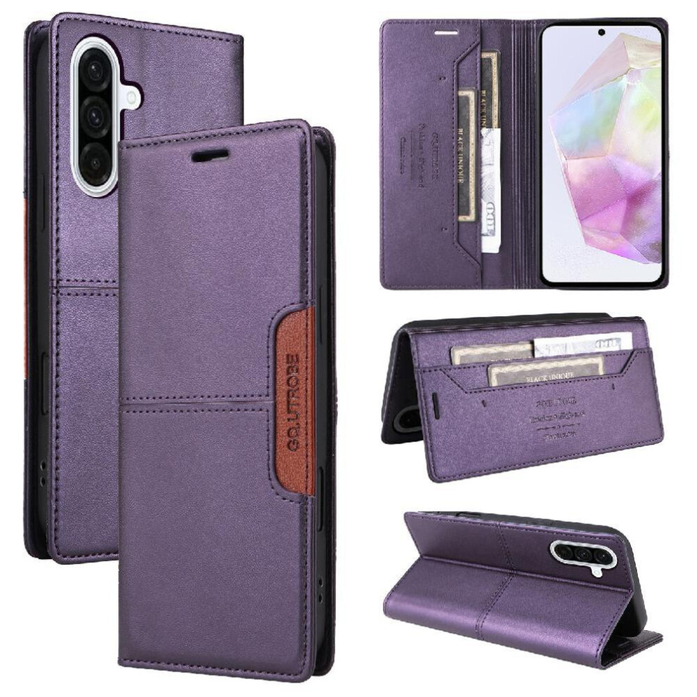(Purple) Flip Case For Samsung Galaxy A56 5G Shockproof Wallet Rfid Blocking Flip Cover Purple 764549518012