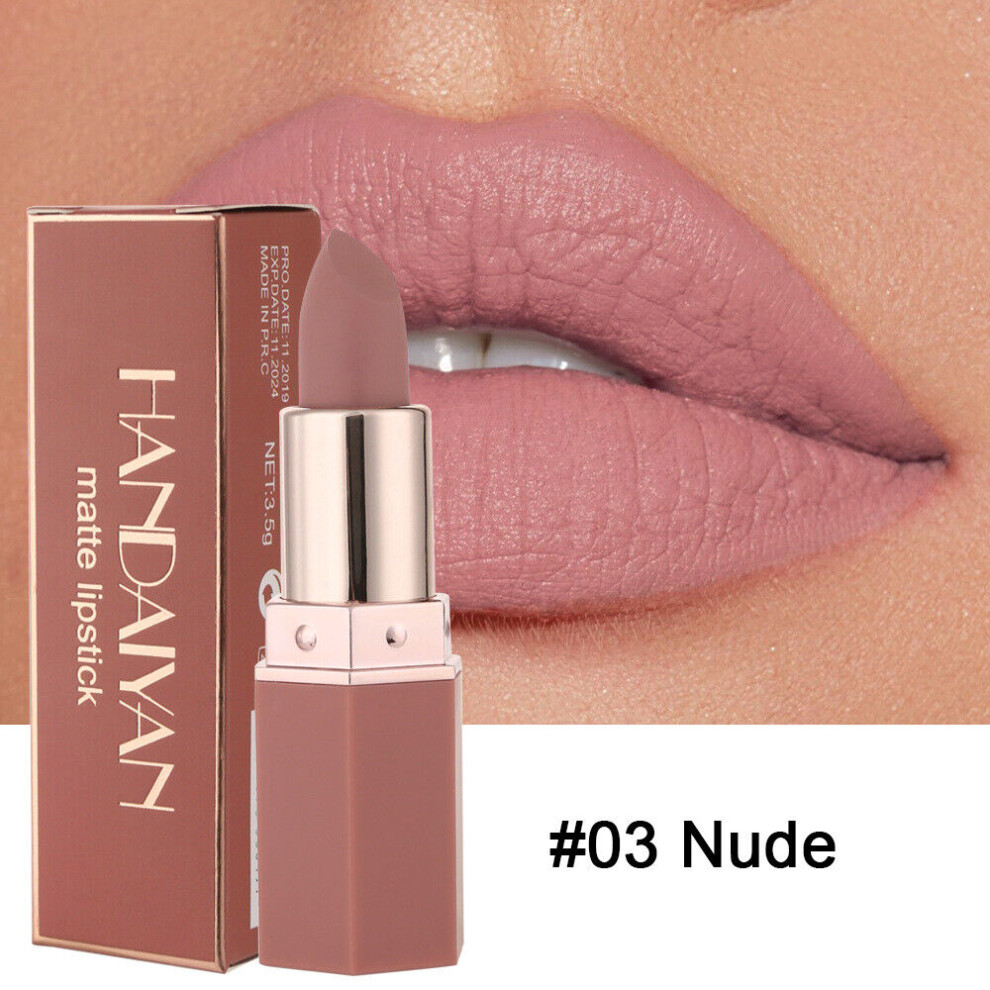 Starfull Black (03# Nude) Matte Lipstick Waterproof Long Lasting Lip Stick Velvet Nude Lipsticks