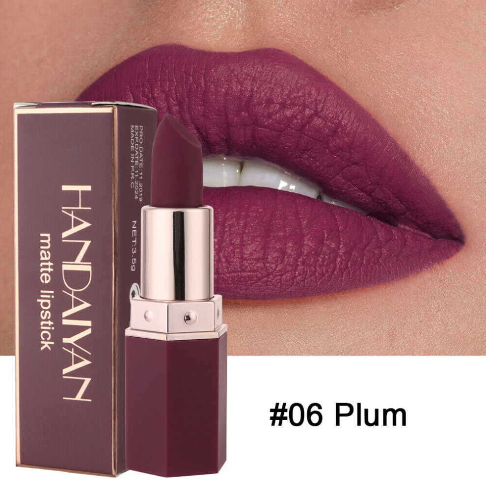 Starfull Black (06# Plum) Matte Lipstick Waterproof Long Lasting Lip Stick Velvet Nude Lipsticks