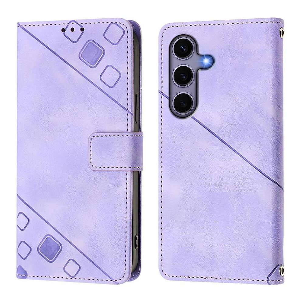 (Purple) Case For Samsung Galaxy S24 Wallet Flip Cover Card Holder Magnetic Leather Purple 764549522057