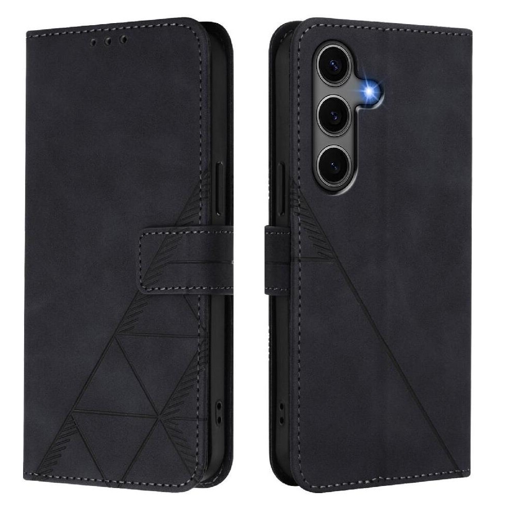 (Black) Case For Samsung Galaxy S24 Plus Flip Folio Book Protective Credit Card Holder Wallet Cover Pu Leather Black 764549522200