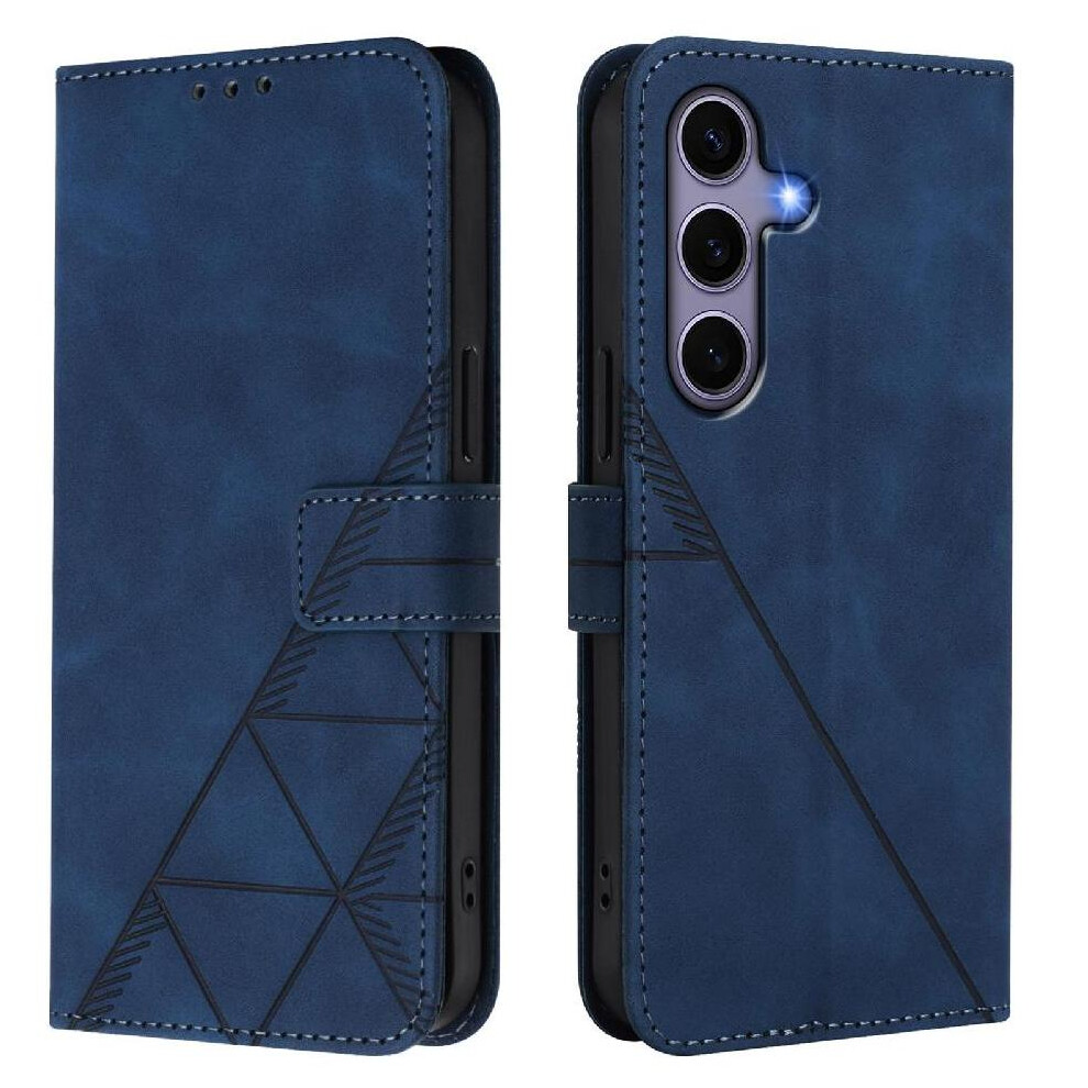 (Blue) Case For Samsung Galaxy S24 Wallet Cover Flip Folio Book Protective Pu Leather Credit Card Holder Blue 764549522378