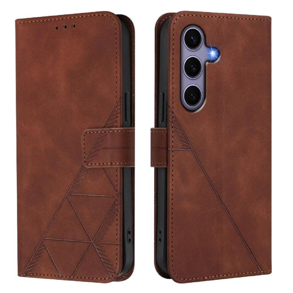 (Brown) Case For Samsung Galaxy S24 Wallet Cover Flip Folio Book Protective Pu Leather Credit Card Holder Brown 764549522354