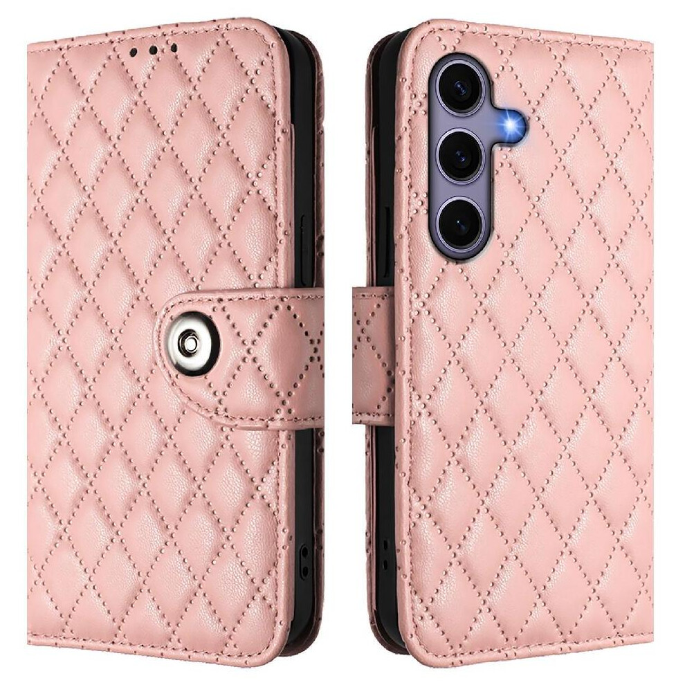 (Orange) Case For Samsung Galaxy S24 Wallet Cover Wrist Strip Card Holder Shockproof Stylish Protective Orange 764549522699