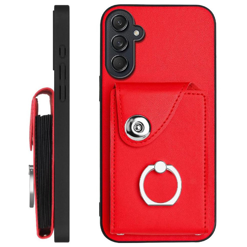 (Red) Compatible Case For Samsung Galaxy M55 Kickstand Function Accurate Incision High Quality Unique Red 764549524624