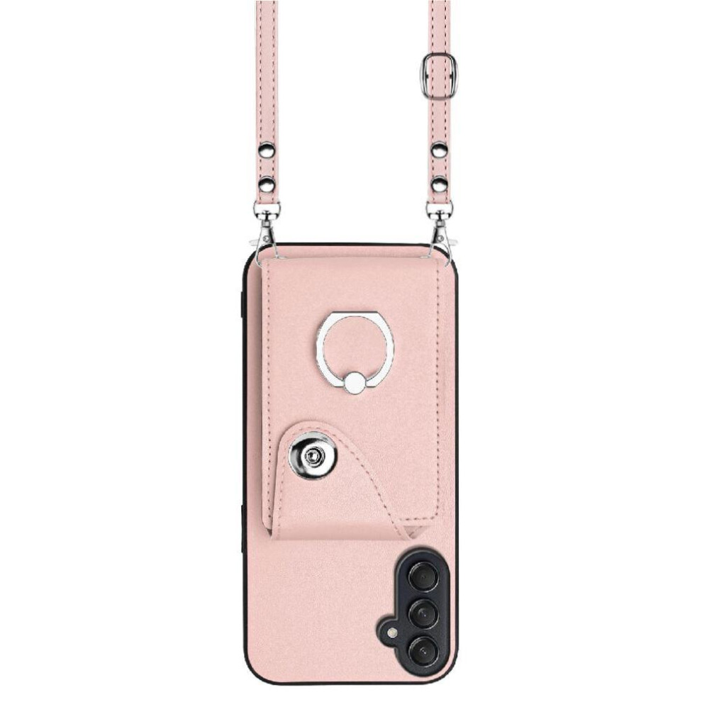 (Pink) Compatible Case For Samsung Galaxy M55 Kickstand Function Accurate Incision High Quality Unique Pink 764549524648