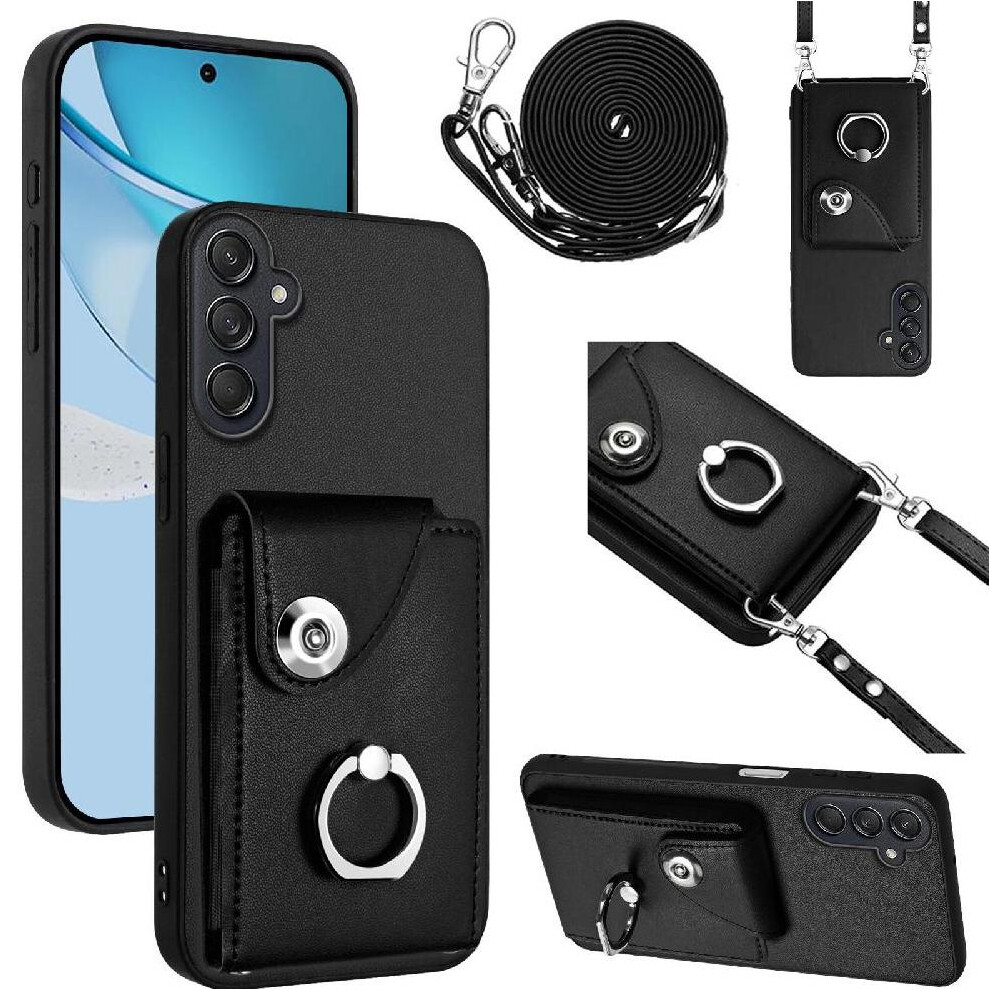 (Black) Compatible Case For Samsung Galaxy M55 Kickstand Function Accurate Incision High Quality Unique Black 764549524662