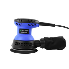 300W Orbital Sander, 6-Speed (6000-13000RPM), 125mm, 15-Sheet Kit, Dust Bag, Low-Vibration Ergonomic Grip