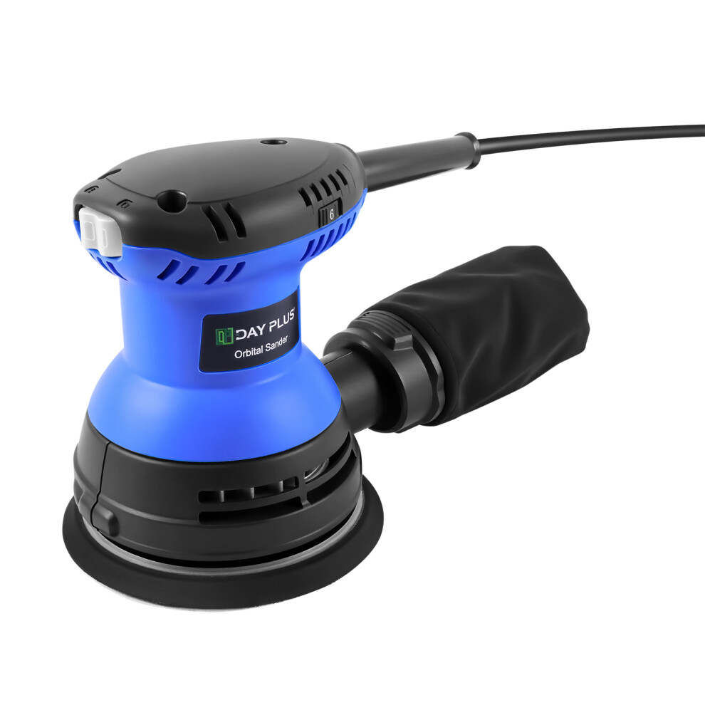 320W round sanding machine, 125MM 13000RPM 6-speed electric sanding machine, 15 sandpapers