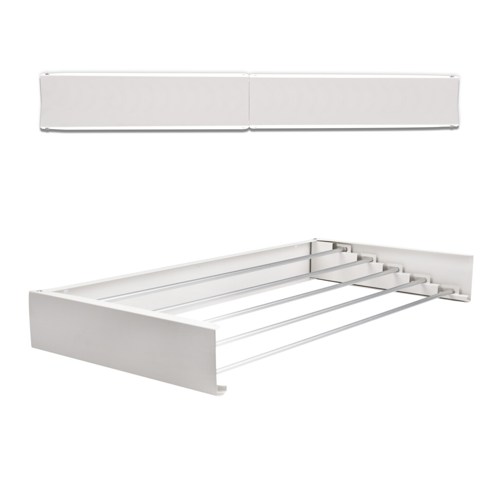 (100cm Cloth Rack) 80/100CM Wall Mounted Airer Towel Drying Rack Extendable Folding Clothes Dryer