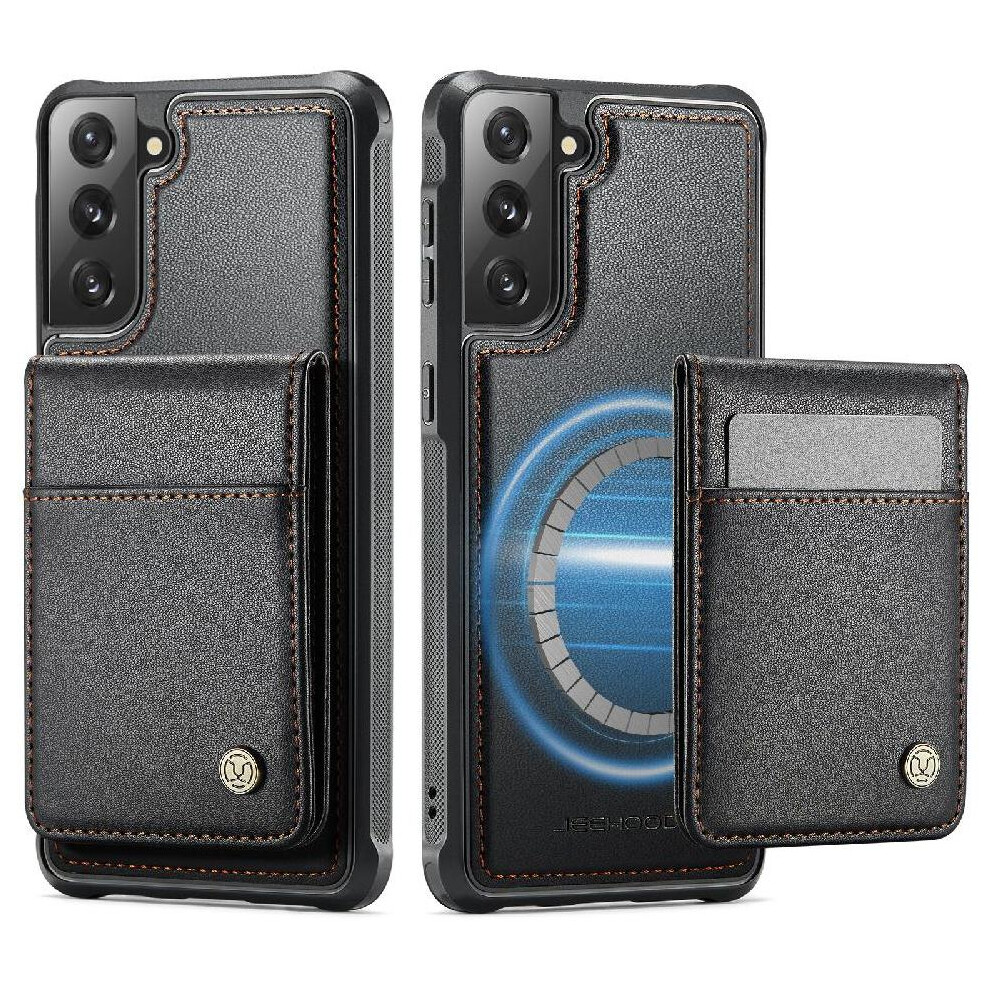 (Black) Case For Samsung Galaxy S21 Fe Cardsllots Rfid Wireless Charging Stand Black 764549531288