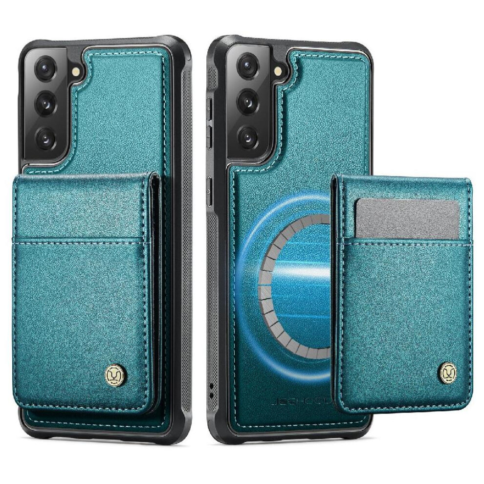 (Green) Case For Samsung Galaxy S21 Plus Wireless Charging Stand Cardsllots Rfid Green 764549531325