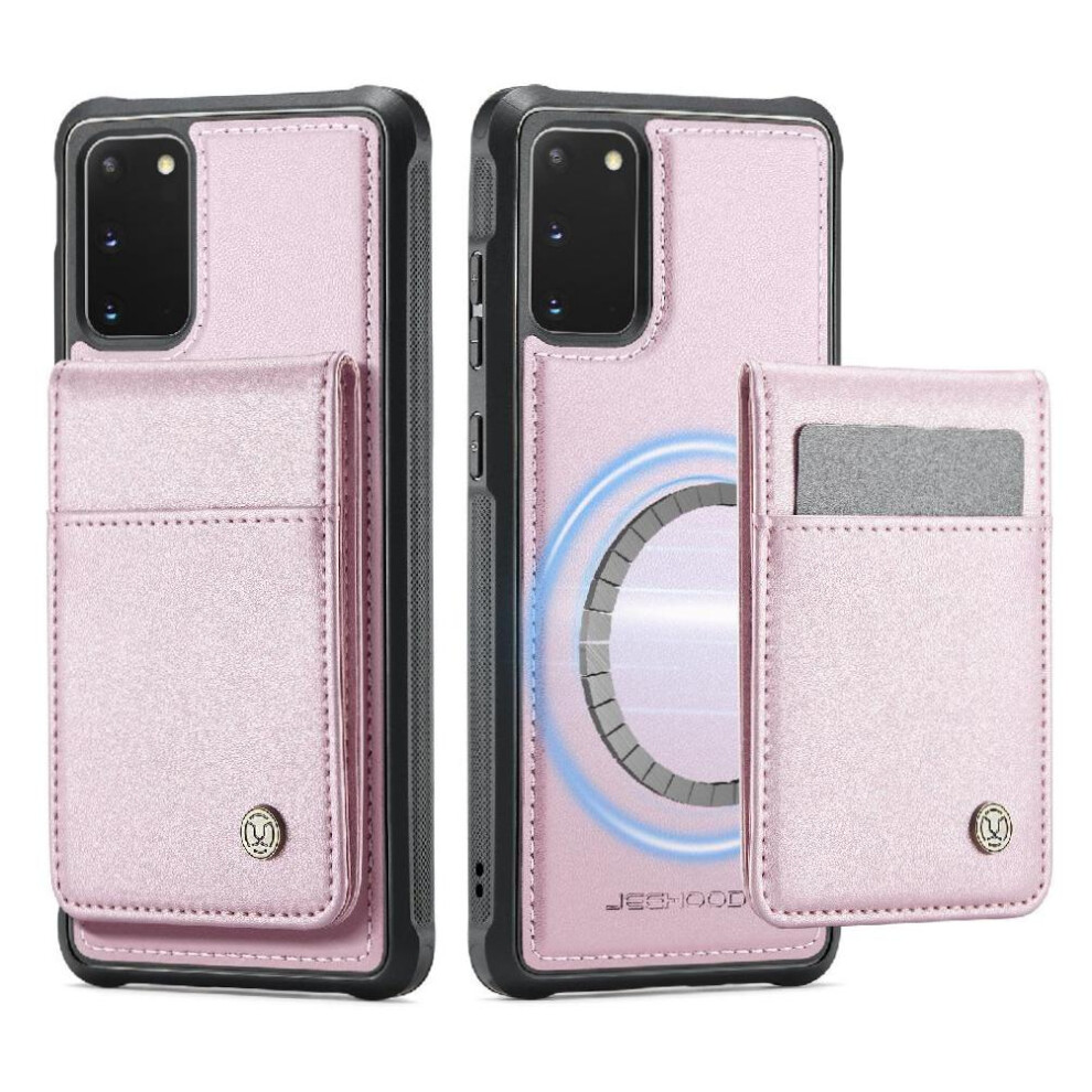 (Pink) Case For Samsung Galaxy S20 Wireless Charging Stand Cardsllots Rfid Pink 764549531509