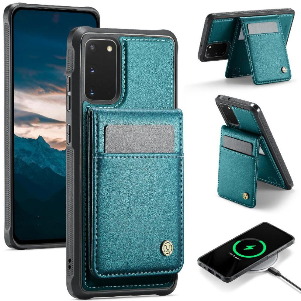 (Green) Case For Samsung Galaxy S20 Fe Wireless Charging Stand Rfid Cardsllots Green 764549531585