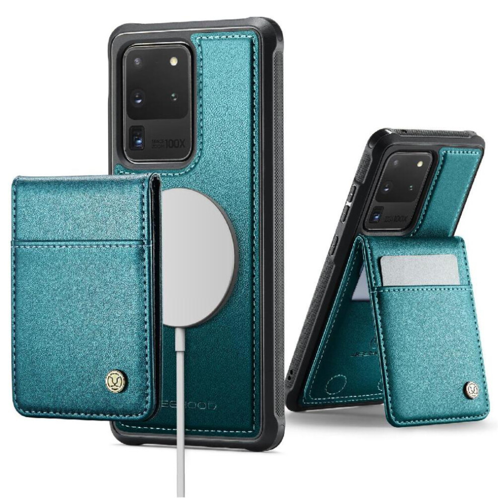 (Green) Case For Samsung Galaxy S20 Ultra Rfid Stand Cardsllots Wireless Charging Green 764549531691