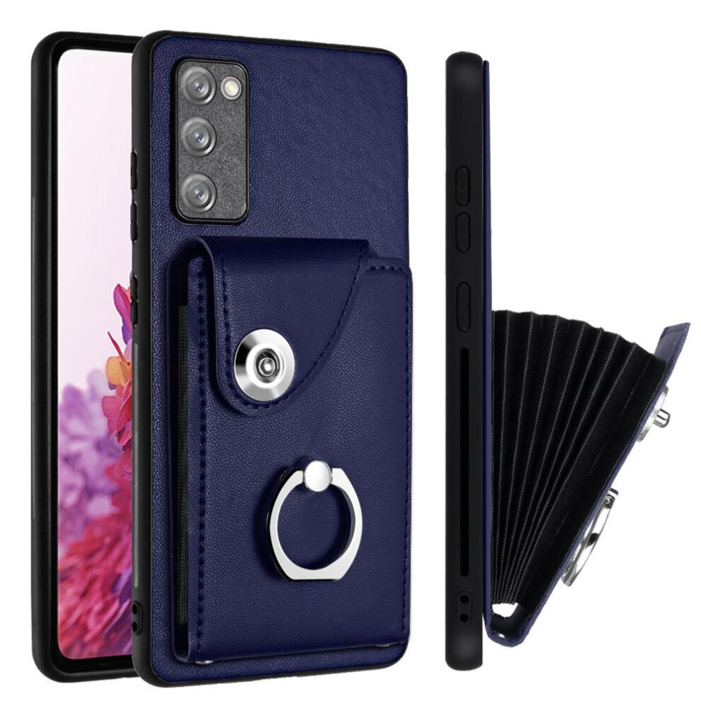 (Blue) Compatible Case For Samsung Galaxy S20 Fe High Quality Kickstand Function Unique Accurate Incision Blue 764549531950