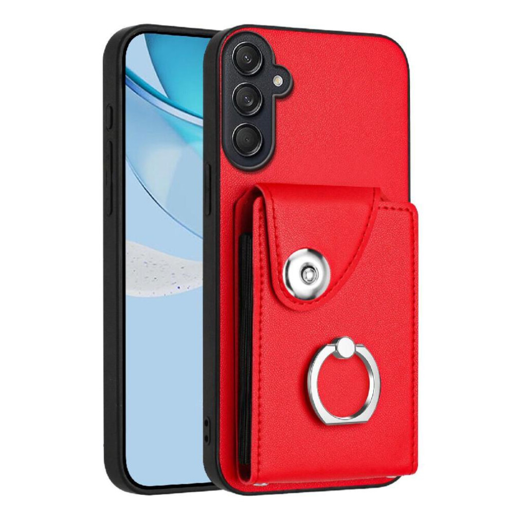 (Red) Compatible Case For Samsung Galaxy M55 High Quality Unique Accurate Incision Kickstand Function Red 764549532179