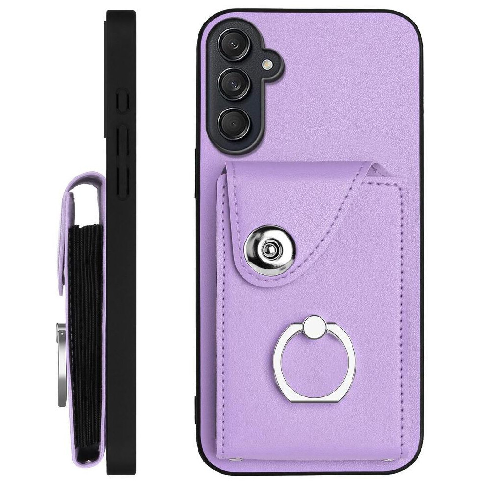 (Purple) Compatible Case For Samsung Galaxy M55 High Quality Unique Accurate Incision Kickstand Function Purple 764549532162