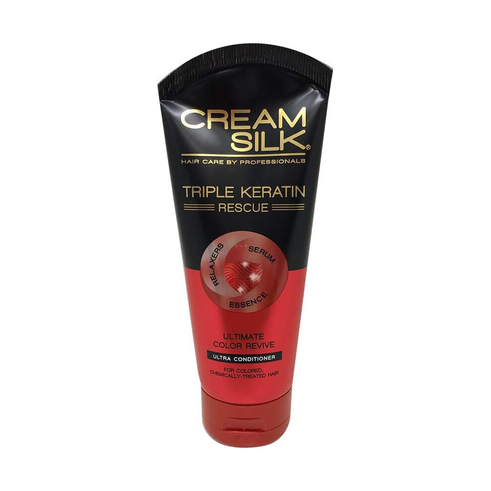 Cream Silk Triple Keratin Rescue Ultimate Color Revive Ultra Conditioner, Restores Shine & Softness - 150Ml