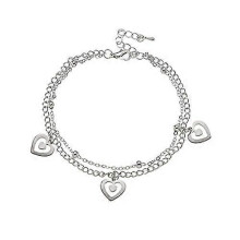 (As show, One size) Anklet for Women Butterfly Anklet Moon Anklet Cuban Link Anklet Bead Anklet