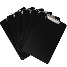 (As show, One size) Black Plastic Clipboards, Strong & Durable A4 Size Writing Clipboard with Low Profile Clip