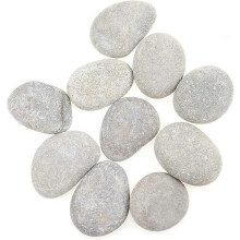 (As show, One size) Beach Pebbles for Painting ,Painting Flat Rock Pebbles for Pots Colourful Painting(grey,10pcs)