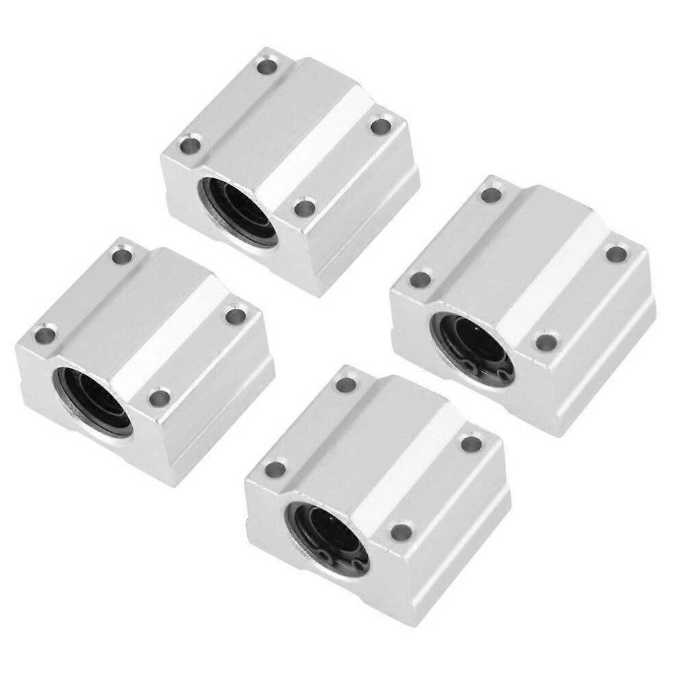 (As Show, One Size) Linear Bearing Slide Block, 4Pcs/Set Scs12uu Linear Motion Aluminum Ball Bearing Slide Block Inner Diameter 12Mm 5093442689105